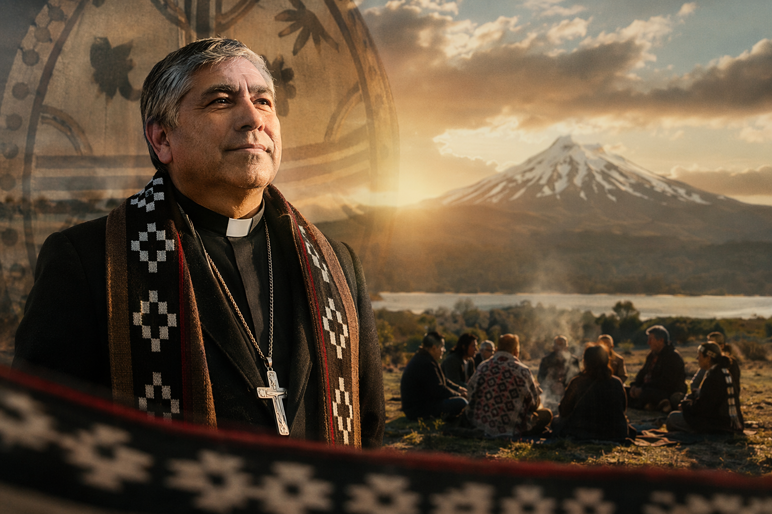 Jorge concha, primer obispo Mapuche, impulsa diálogo en La Araucanía