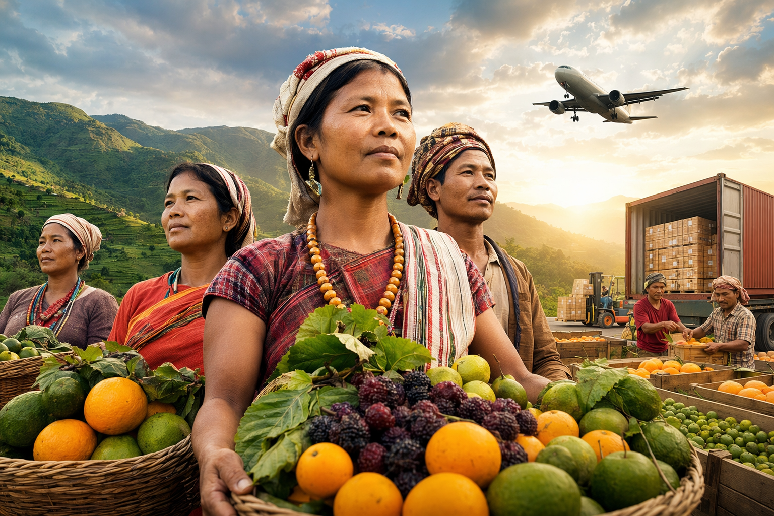 Cooperativa Khasi eleva ingresos y exporta frutas orgánicas