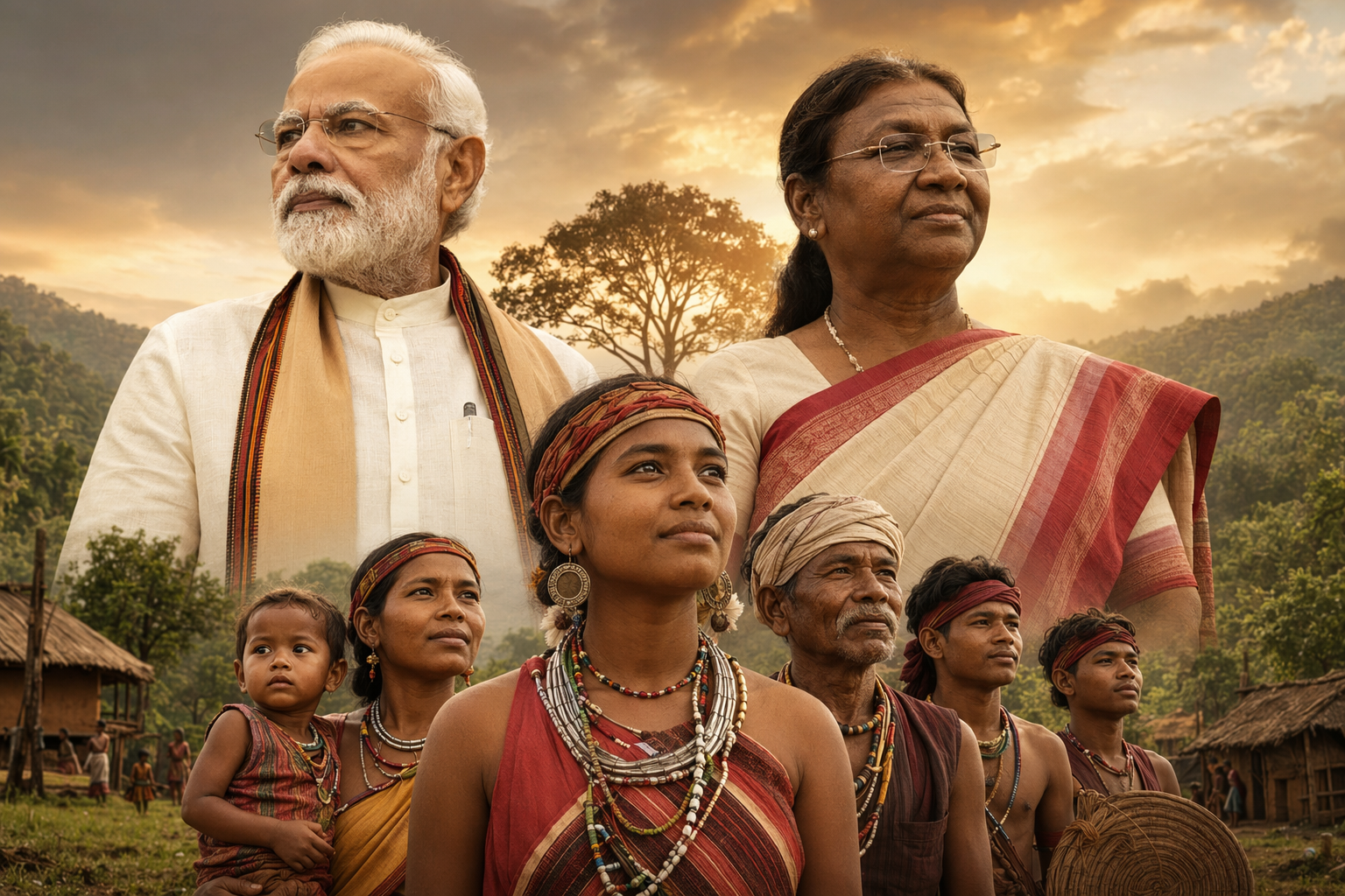 Indígenas beneficiados por programa PM-JANMAN en India
